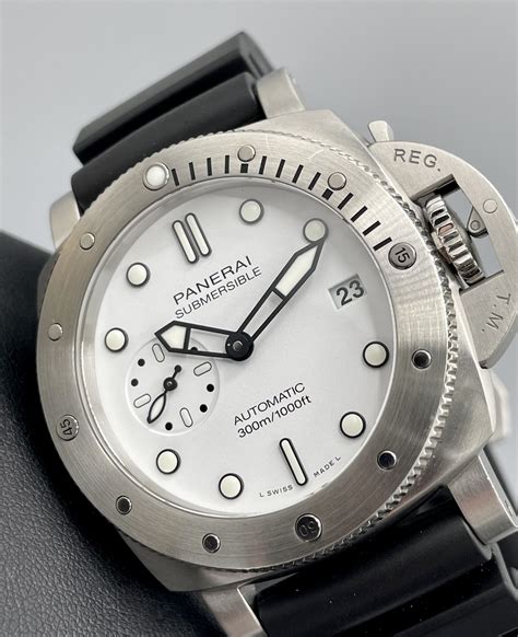 43mm panerai|panerai submersible 42mm white dial.